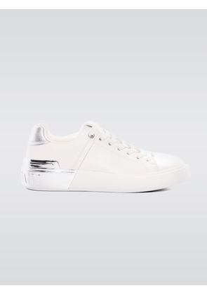 Balmain Sneaker B Court-calf & Metallized Leather - Gac Blanc-argent - Size 40