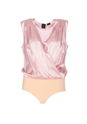 Pinko Stretch Silk Draped Bodysuit