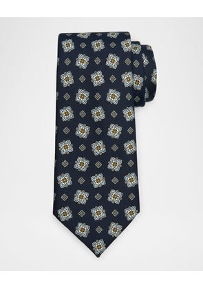 Men's Medallion Mulberry Silk Tie