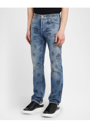 Men's Skull-Print Jeans