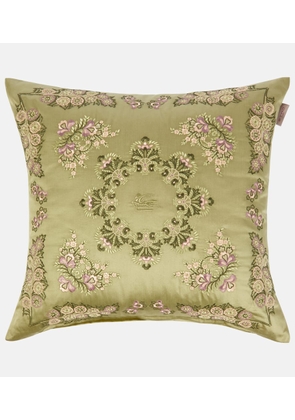 Etro Embroidered cotton cushion