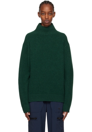 The Elder Statesman Green Heavyweight Turtleneck