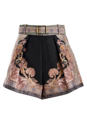 silk and cotton set of shorts with - 1 Black