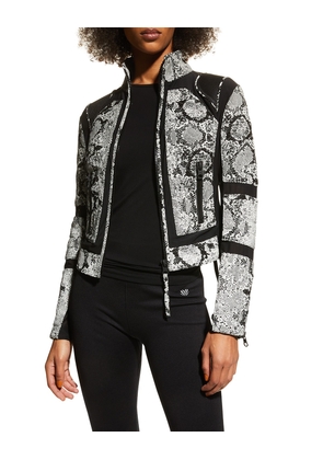 Snake Leather Moto Jacket