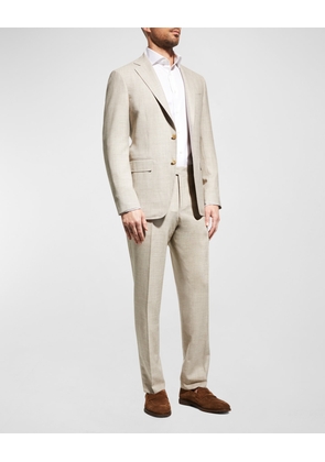 Men's Solid Linen-Blend Suit