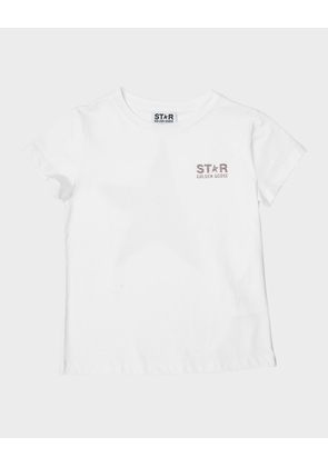 Girl's Embellished Logo-Print T-Shirt, Size 4-10