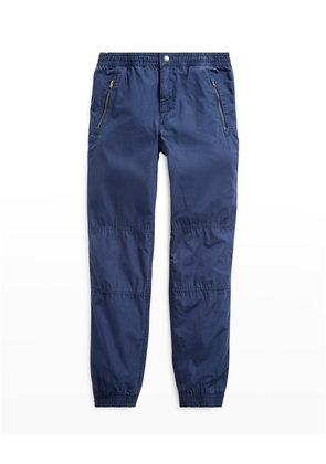 Boy's Poplin Jogger Pants, Size S-L