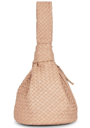 Cleobella Celine Woven Handbag in Beige.