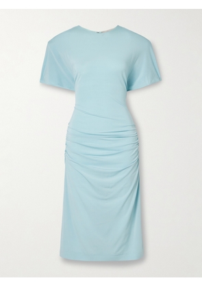 Stella McCartney - Ruched Jersey Midi Dress - Blue - IT36,IT38,IT40,IT42,IT44,IT46,IT48