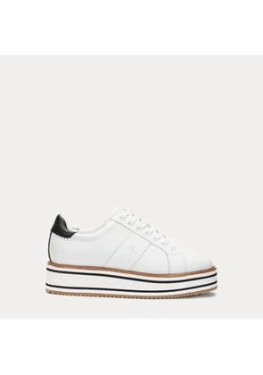 Amelia Leather Platform Trainer