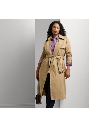 Curve - Water-Repellent Belted Twill Trench Coat