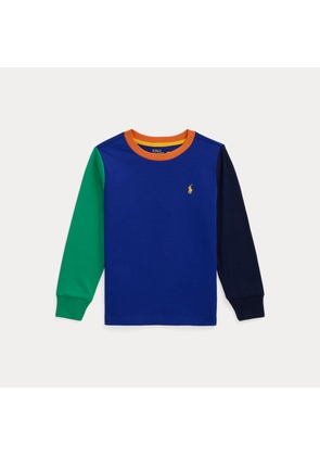 Colour-Blocked Cotton Long-Sleeve Tee