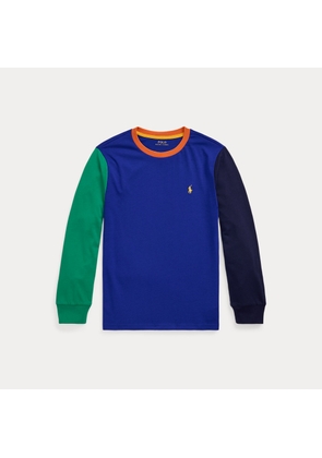 Colour-Blocked Cotton Long-Sleeve Tee