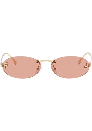 Fendi Gold Fendi First Crystal Sunglasses