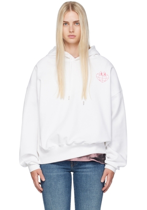 Moschino Jeans White Printed Hoodie