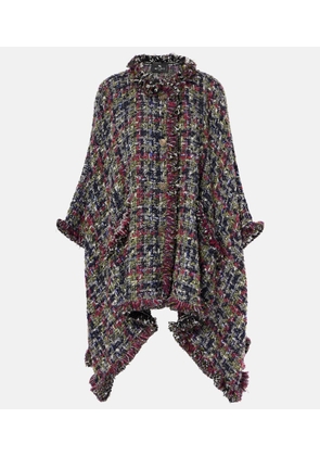 Etro Wool-blend tweed poncho