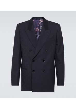 Etro Jacquard double-breasted wool blazer