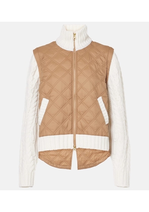 Veronica Beard Patra cable-knit wool-blend jacket