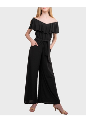 Girls' Self-Tie Belted Wide-Leg Jumpsuit, Size S-XL