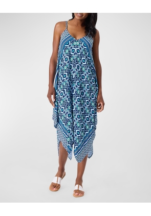 Ikat Engineered Scarf Beach/Coverup Dress