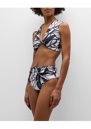 Palm Printed Charley Bikini Bottoms