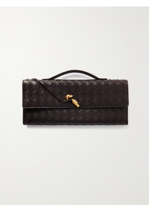 Bottega Veneta - Long Andiamo Intrecciato Leather Clutch - Brown - One size