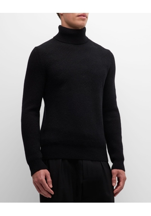 Men's Cable Turtleneck Sweater