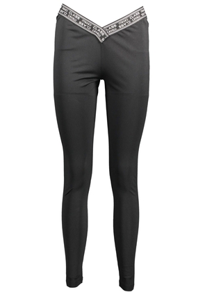 Chic Contrast Detail Elasticated Leggings - XL