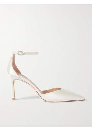 Stuart Weitzman - Stuart Satin Pumps - Cream - US6,US6.5,US7,US7.5,US8,US8.5,US9,US9.5,US10,US10.5,US11