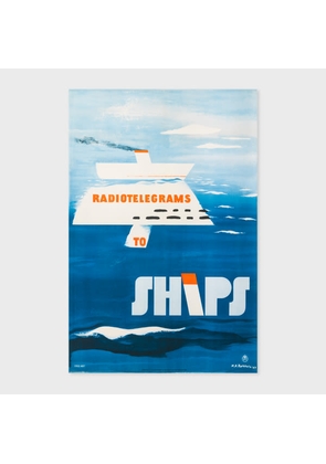 Paul Smith TBC 'Radiotelegrams to Ships, 1947' Poster Print by H. A. Rothholz Multicolour