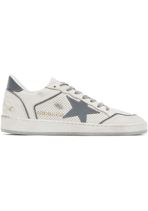 Golden Goose White & Silver Ball Star Sneakers