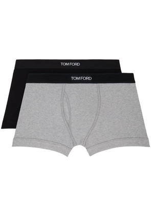 TOM FORD Two-Pack Black & Gray Boxers