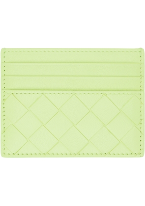 Bottega Veneta Green Intrecciato Card Holder