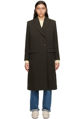 Golden Goose Khaki Double-Breasted Coat