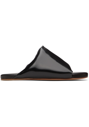 Bottega Veneta Black Cushion Slides