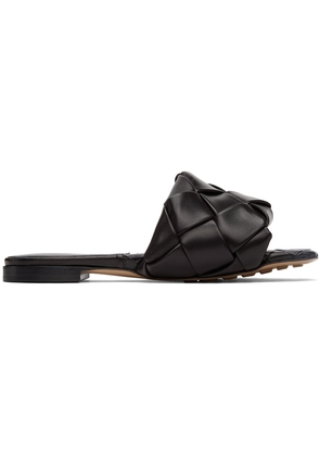 Bottega Veneta Black Intrecciato Lido Sandals