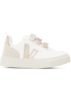 VEJA Baby White & Multicolor V-10 Sneakers