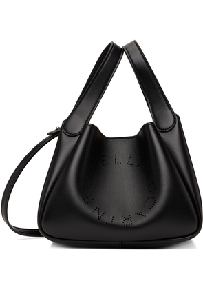 Stella McCartney Black Logo Double Top Handle Crossbody Bag