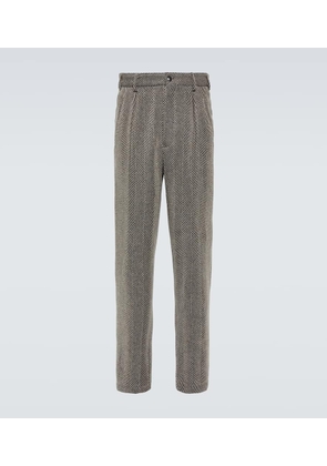 Giorgio Armani Herringbone wool-blend pants