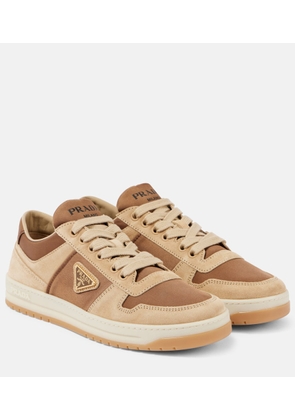 Prada Downtown Re-Nylon and suede sneakers