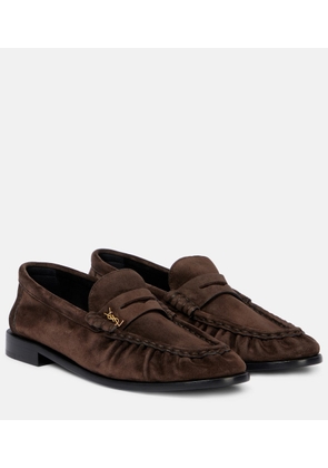 Saint Laurent Le Loafer suede penny loafers