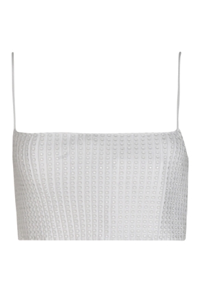 Alexander Wang Clear Crystal Rib Bandeau Bra