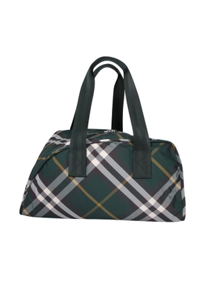 Burberry Shield Duffle Check Green Bag