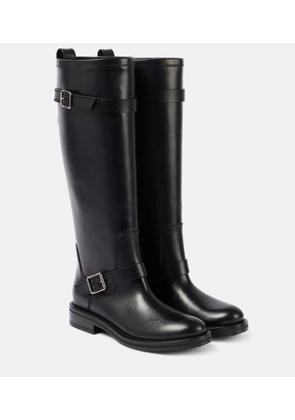 Saint Laurent River leather knee-high biker boots