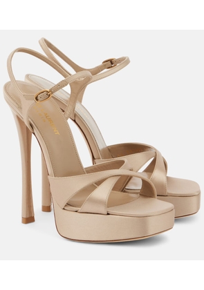 Saint Laurent Debbie satin platform sandals