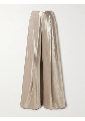 Ralph Lauren Collection - Pleated Metallic Chiffon Wide-leg Pants - Gold - US0,US2,US4,US6,US8,US10,US12