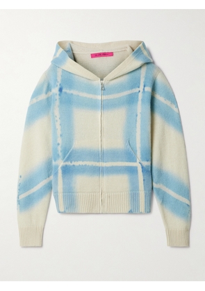 The Elder Statesman - Tie-dyed Cashmere Hoodie - Blue - x small,small,medium,large