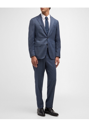 Men's 130s Wool Tonal Check Suit