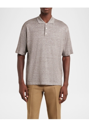 Men's Mollia Linen and Cotton Jersey Polo Shirt