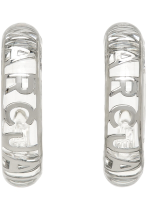 Marc Jacobs Silver & Transparent 'The Monogram Hoops' Earrings